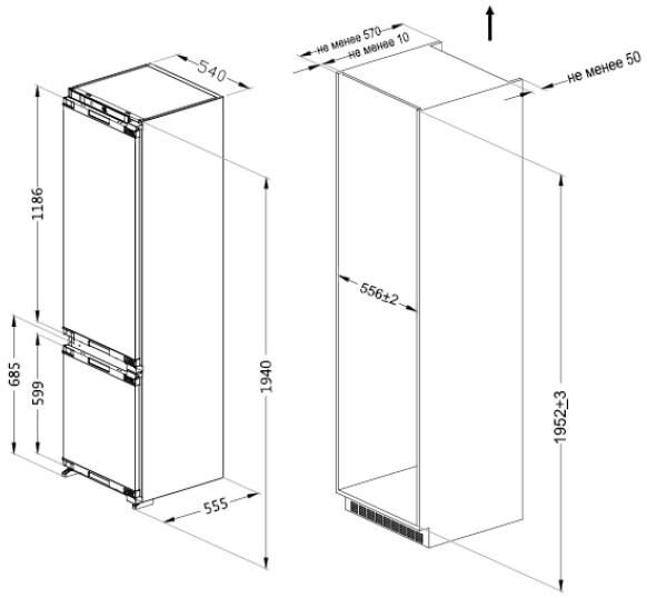 Холодильник haier hrf310wbru схема встраивания